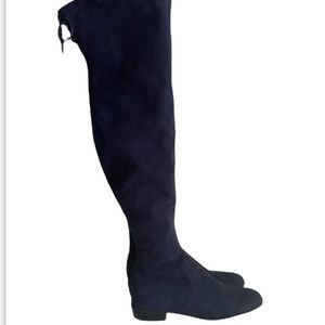 Marc Fisher Humor Blue Suede over the knee boots